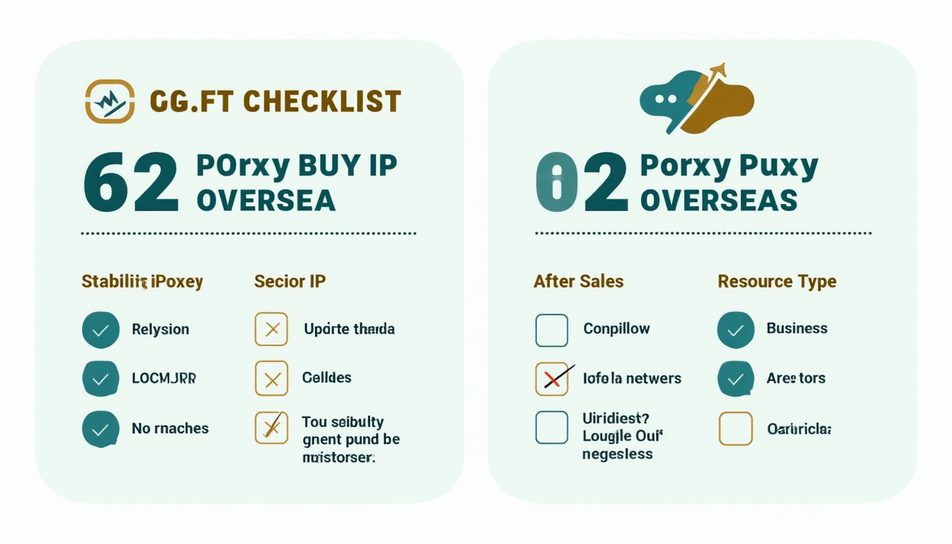 海外代理IP购买前检查清单示意图